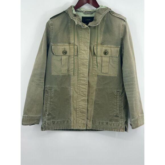 J Crew size S green military style jacket - Picture 2 of 16